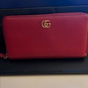 Gucci Red Leather Women's Wallet